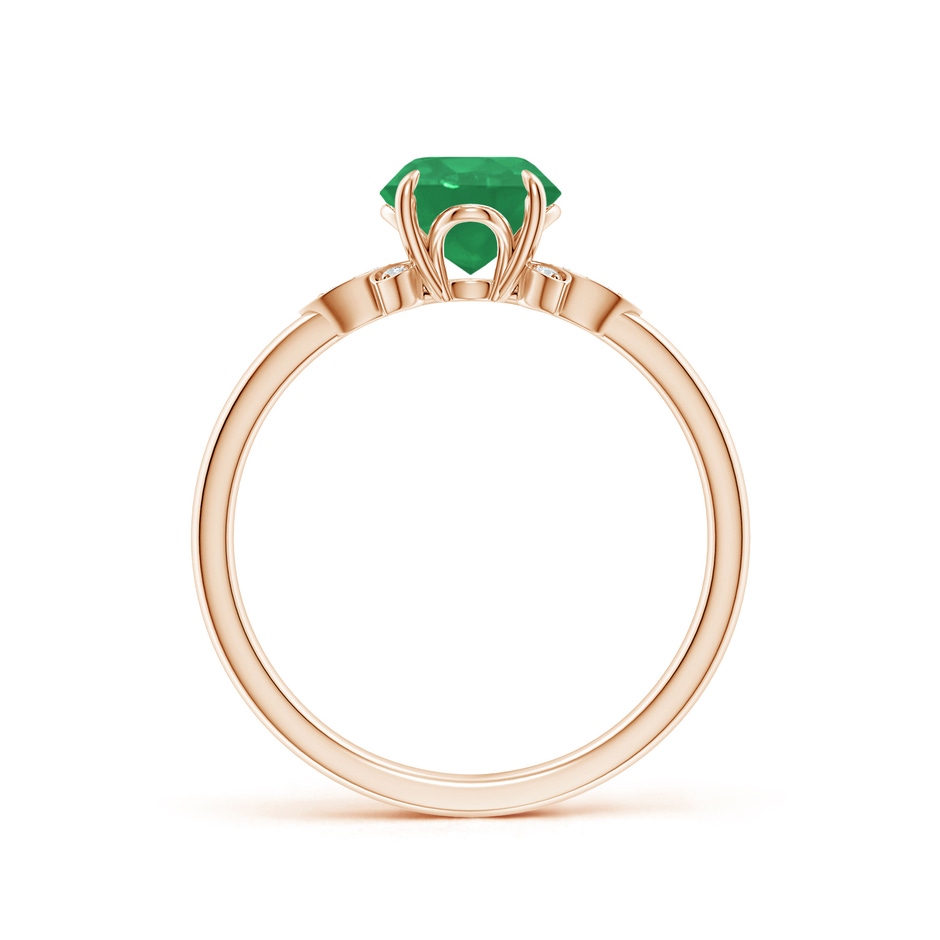 6.5mm A Nature-Inspired Round Emerald Engagement Ring in Rose Gold side 199