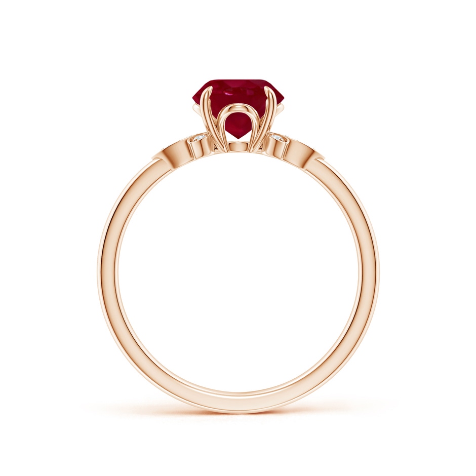 6.5mm AA Nature-Inspired Round Ruby Engagement Ring in Rose Gold side 199