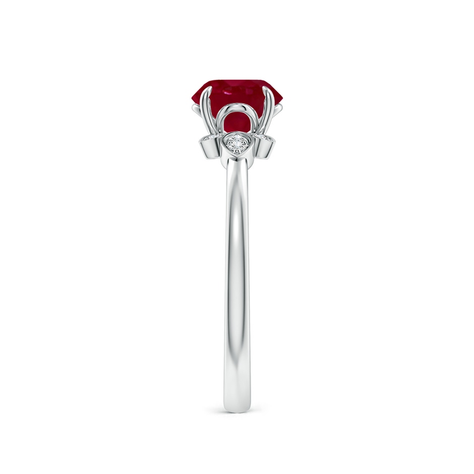 6.5mm AA Nature-Inspired Round Ruby Engagement Ring in White Gold side 299