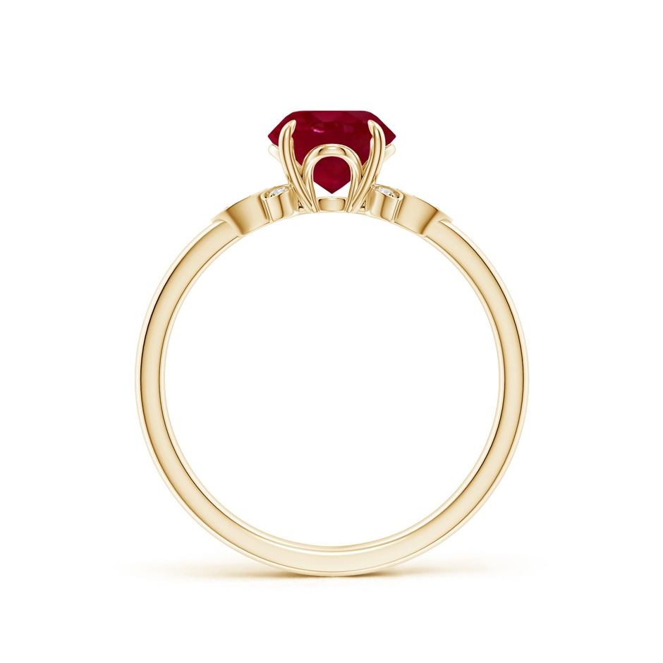 6.5mm AA Nature-Inspired Round Ruby Engagement Ring in Yellow Gold side 199