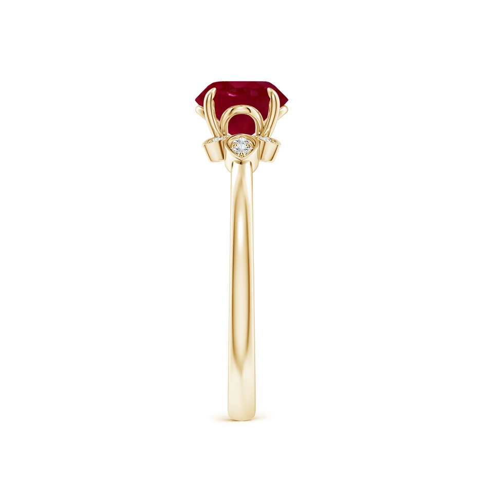 6.5mm AA Nature-Inspired Round Ruby Engagement Ring in Yellow Gold side 299