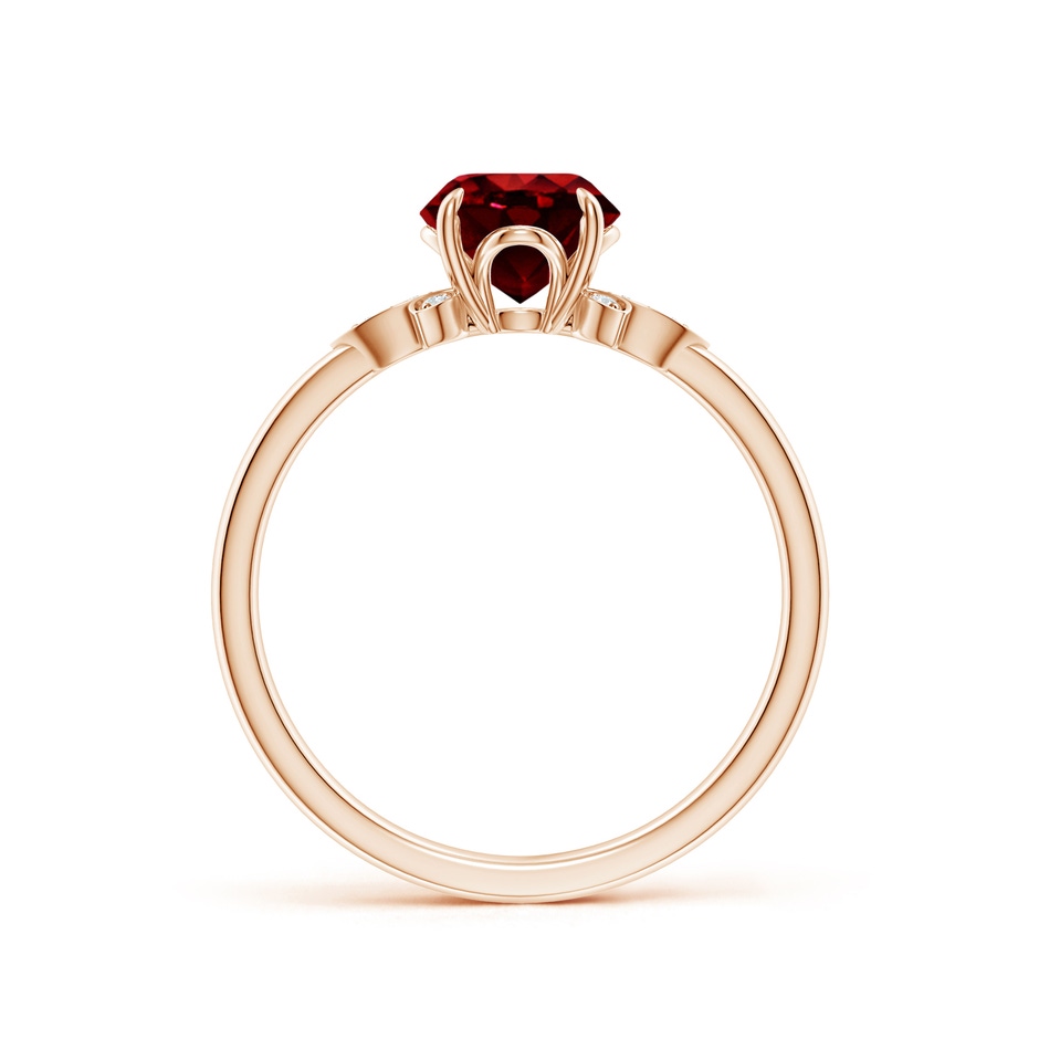 6.5mm AAAA Nature-Inspired Round Ruby Engagement Ring in Rose Gold side 199