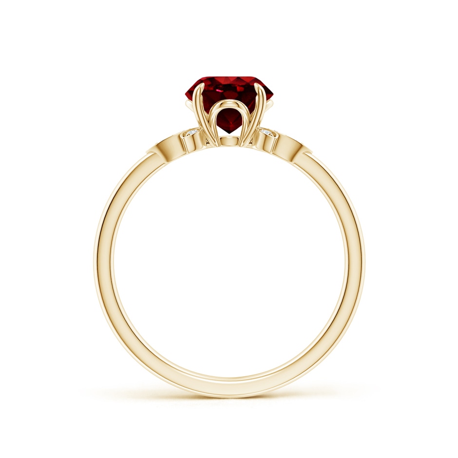 6.5mm AAAA Nature-Inspired Round Ruby Engagement Ring in Yellow Gold side 199