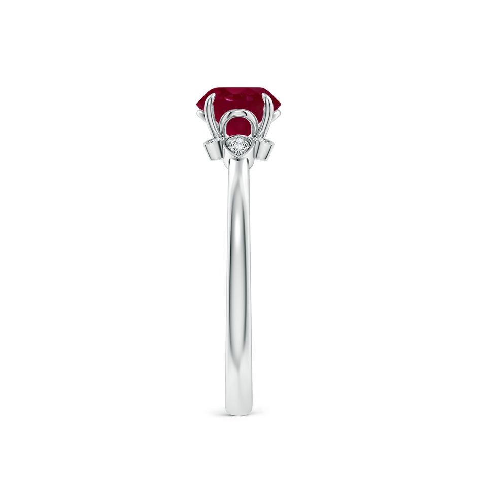 6mm A Nature-Inspired Round Ruby Engagement Ring in White Gold side 299