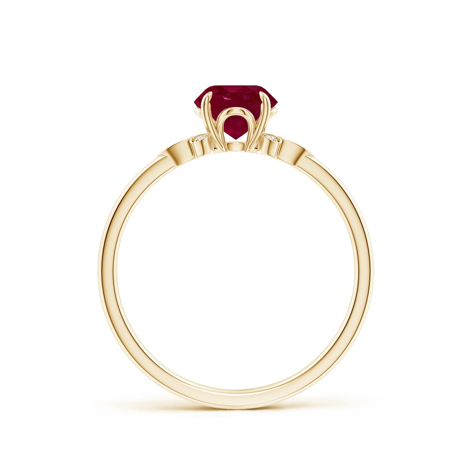 6mm A Nature-Inspired Round Ruby Engagement Ring in Yellow Gold side 199