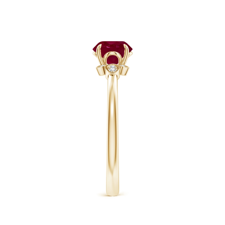 6mm A Nature-Inspired Round Ruby Engagement Ring in Yellow Gold side 299