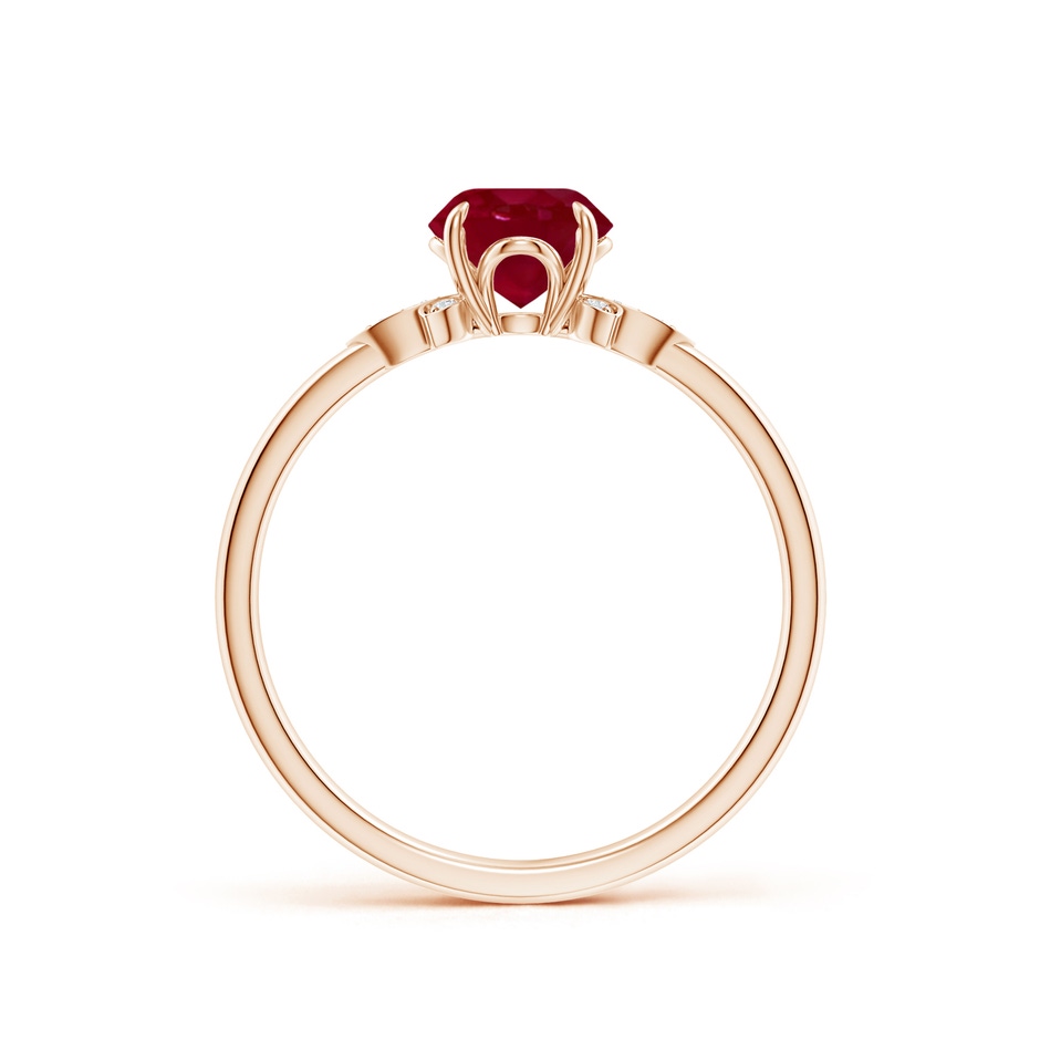 6mm AA Nature-Inspired Round Ruby Engagement Ring in Rose Gold side 199