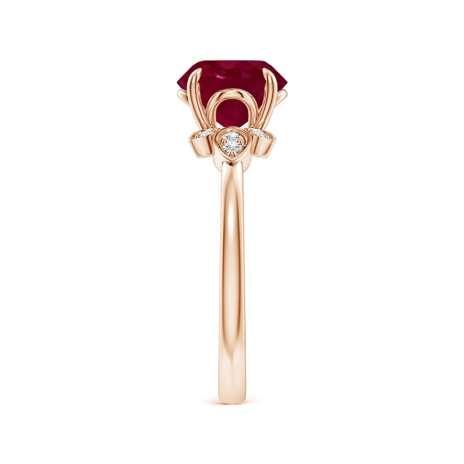 8mm A Nature-Inspired Round Ruby Engagement Ring in Rose Gold side 299