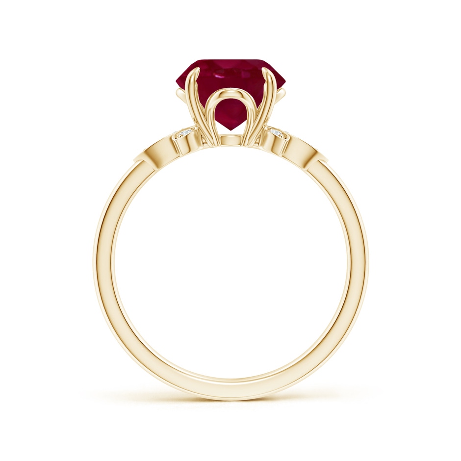 8mm A Nature-Inspired Round Ruby Engagement Ring in Yellow Gold side 199