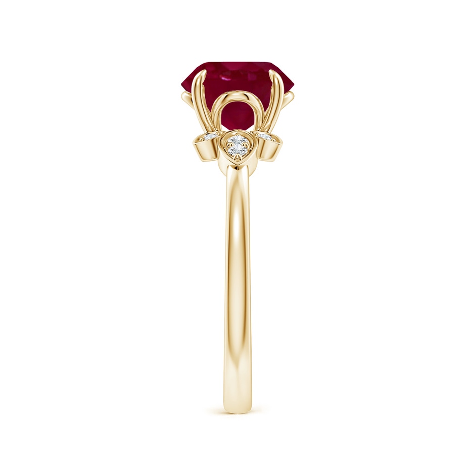 8mm A Nature-Inspired Round Ruby Engagement Ring in Yellow Gold side 299