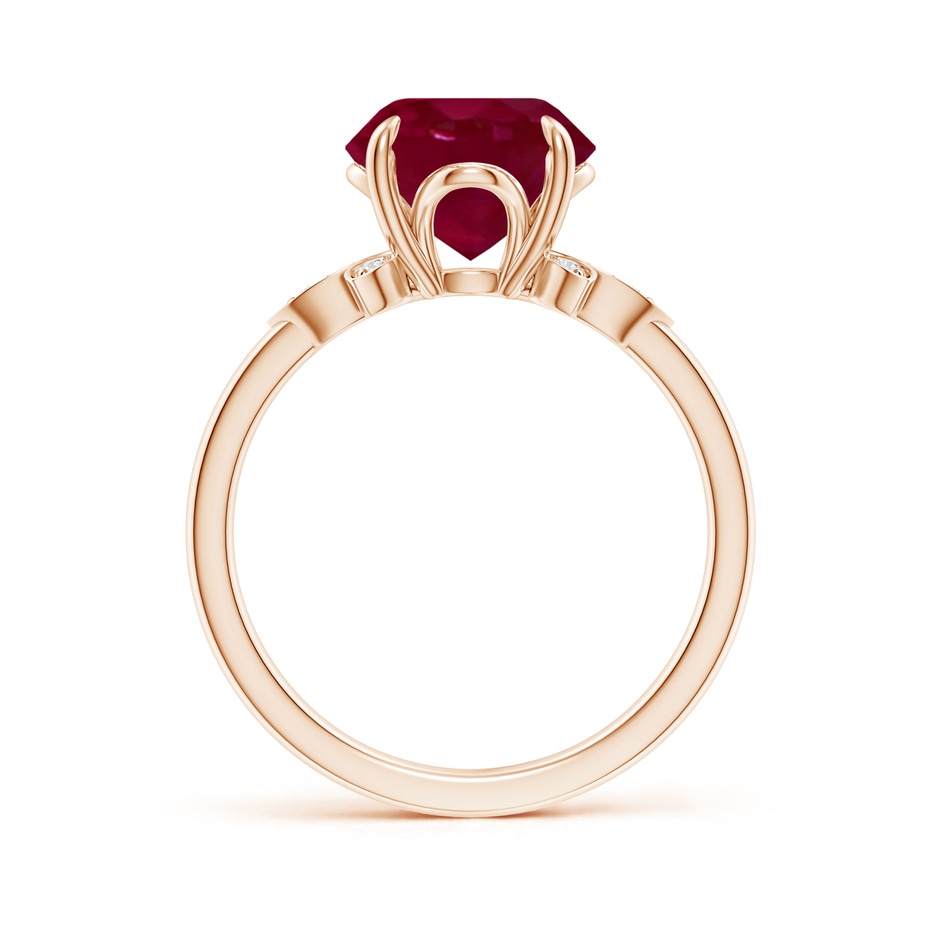 9mm A Nature-Inspired Round Ruby Engagement Ring in Rose Gold side 199
