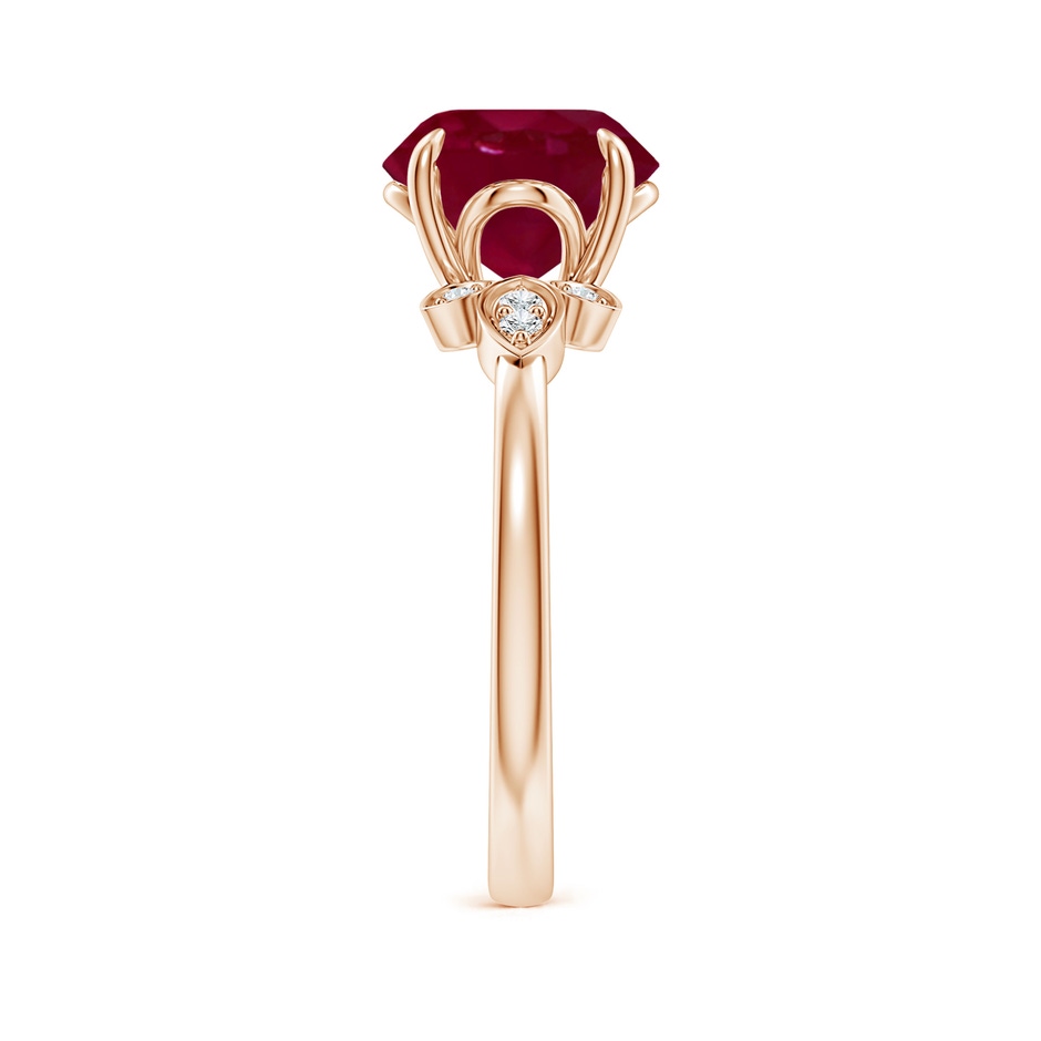 9mm A Nature-Inspired Round Ruby Engagement Ring in Rose Gold side 299
