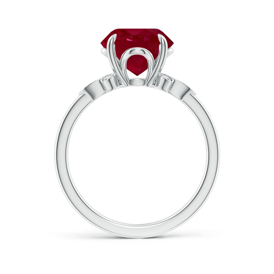 9mm AA Nature-Inspired Round Ruby Engagement Ring in P950 Platinum side 199