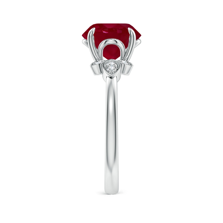 9mm AA Nature-Inspired Round Ruby Engagement Ring in P950 Platinum side 299