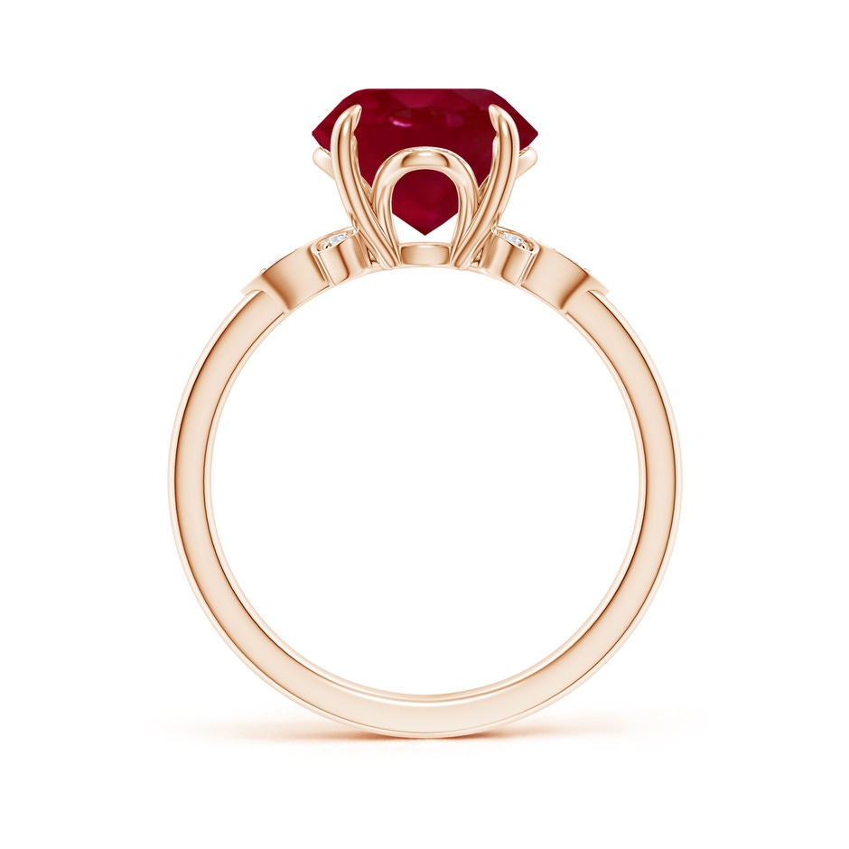 9mm AA Nature-Inspired Round Ruby Engagement Ring in Rose Gold side 199