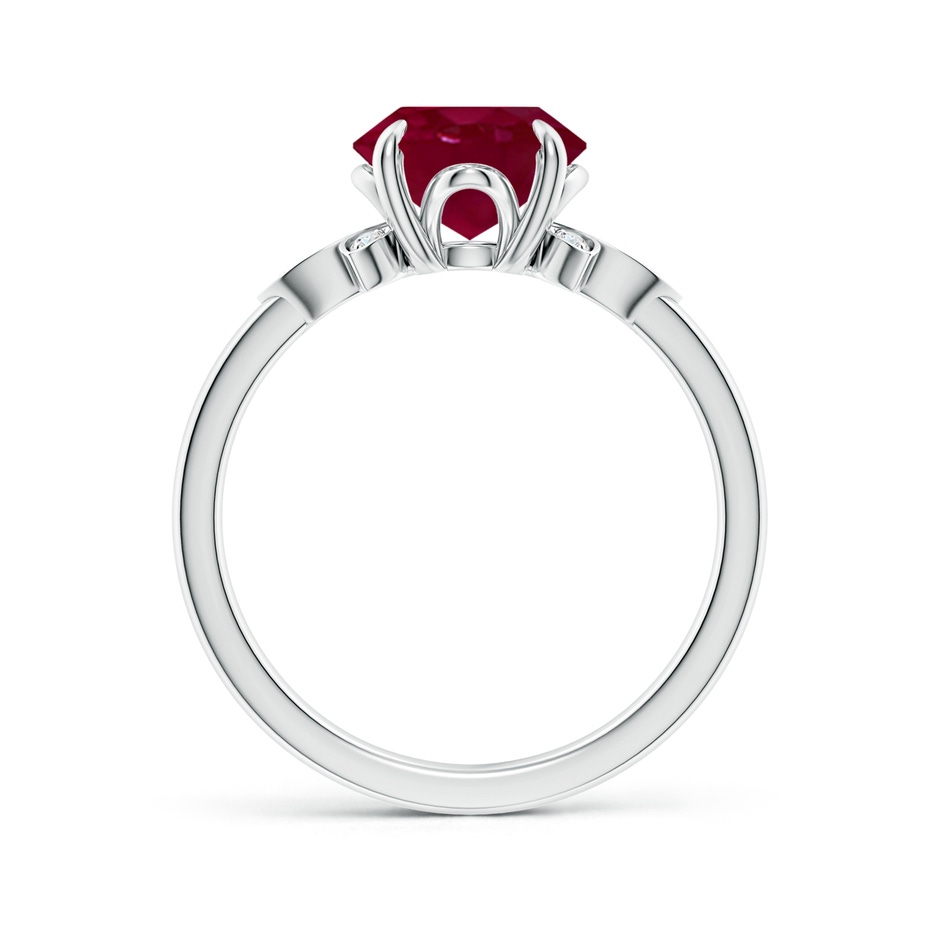 10x8mm A Nature-Inspired Oval Ruby Engagement Ring in P950 Platinum side 199
