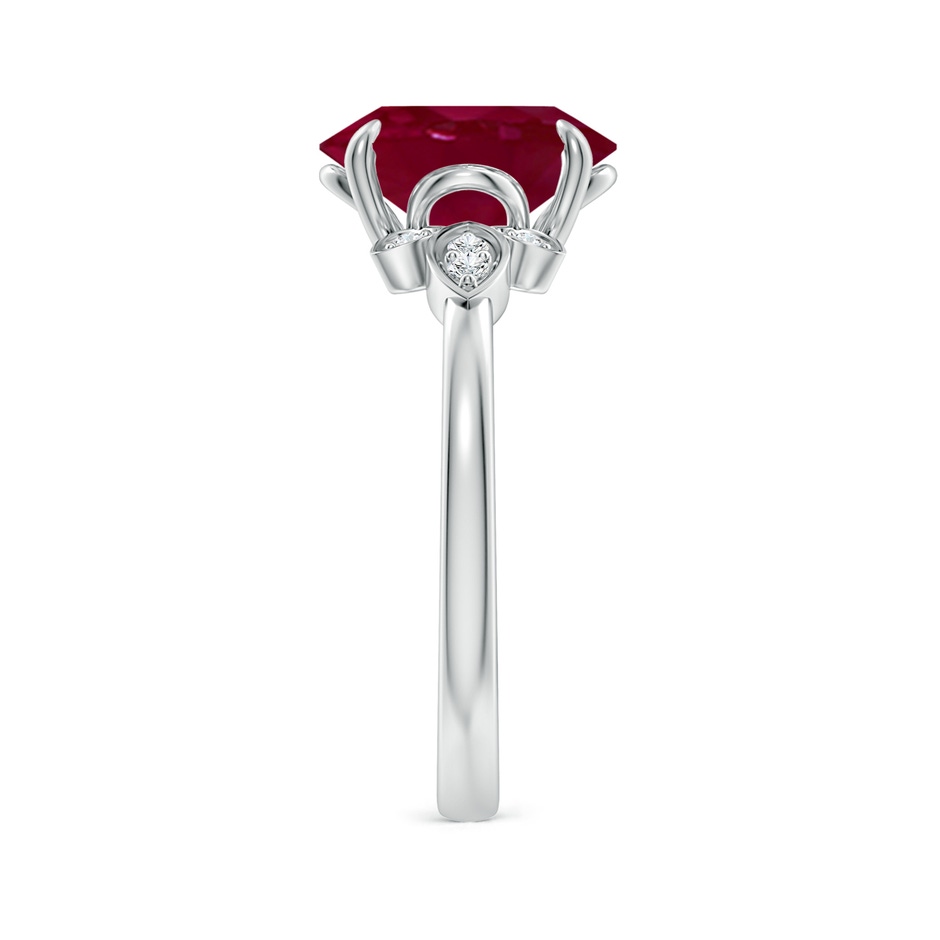 10x8mm A Nature-Inspired Oval Ruby Engagement Ring in P950 Platinum side 299