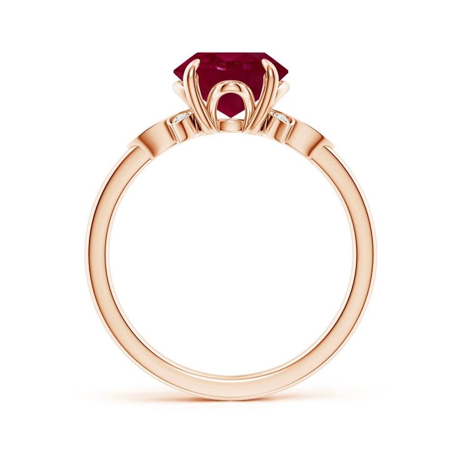 10x8mm A Nature-Inspired Oval Ruby Engagement Ring in Rose Gold side 199