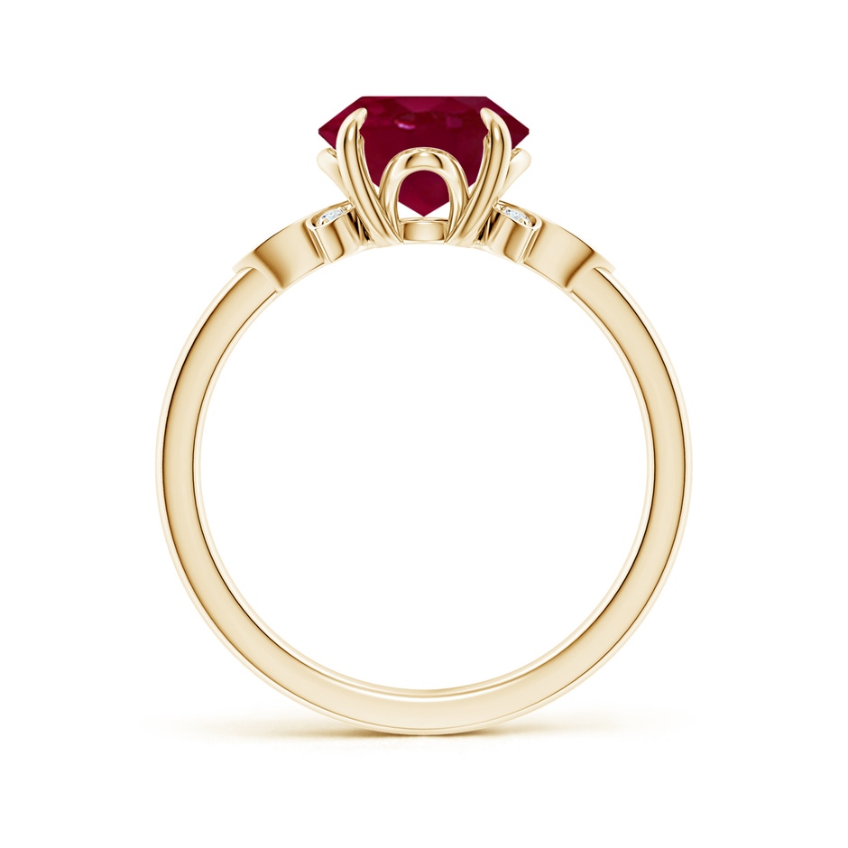 10x8mm A Nature-Inspired Oval Ruby Engagement Ring in Yellow Gold side 199