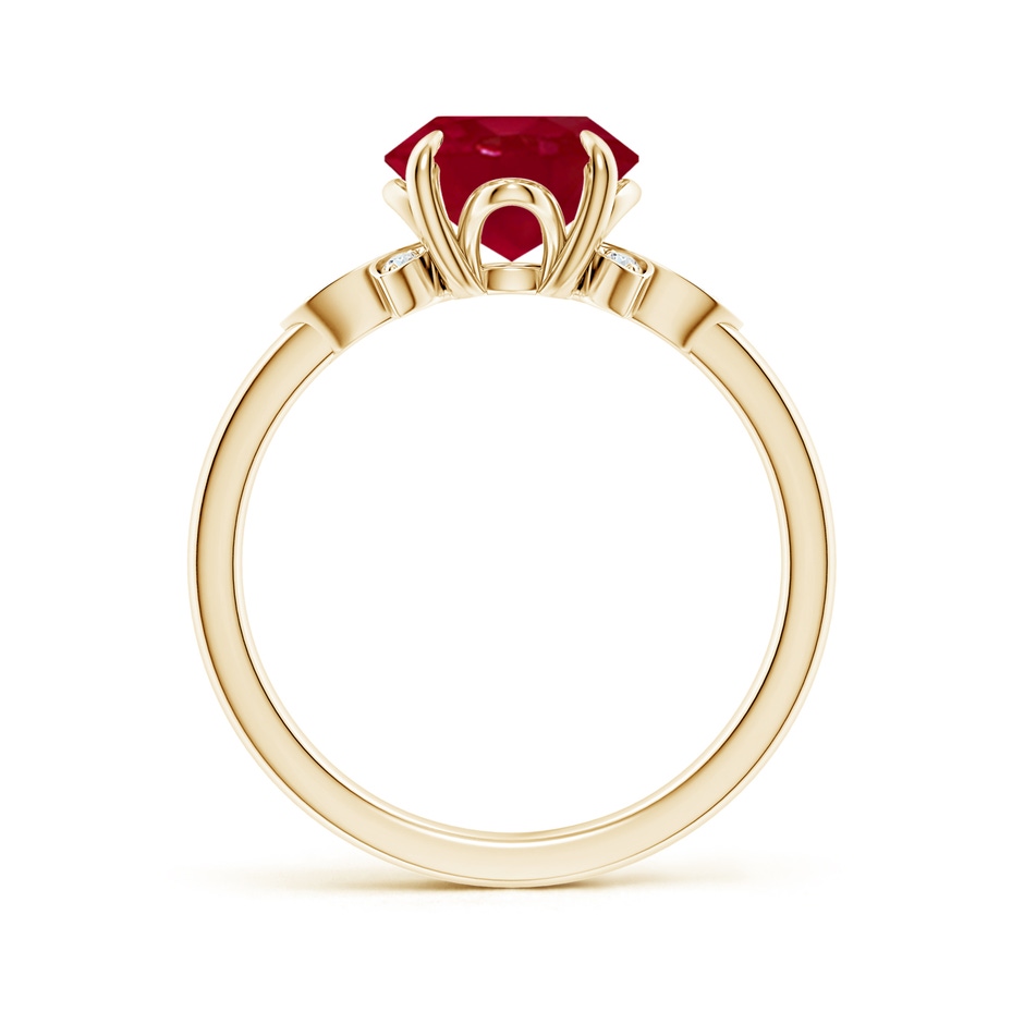 10x8mm AA Nature-Inspired Oval Ruby Engagement Ring in 18K Yellow Gold side 199