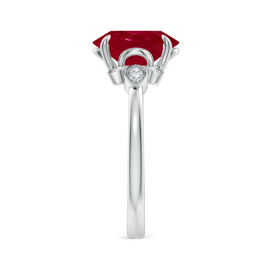 10x8mm AA Nature-Inspired Oval Ruby Engagement Ring in P950 Platinum side 299