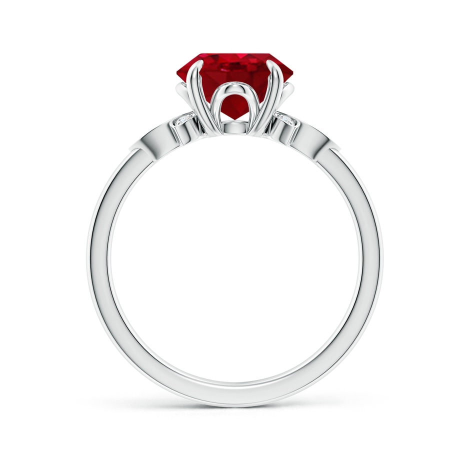 10x8mm AAA Nature-Inspired Oval Ruby Engagement Ring in P950 Platinum side 199