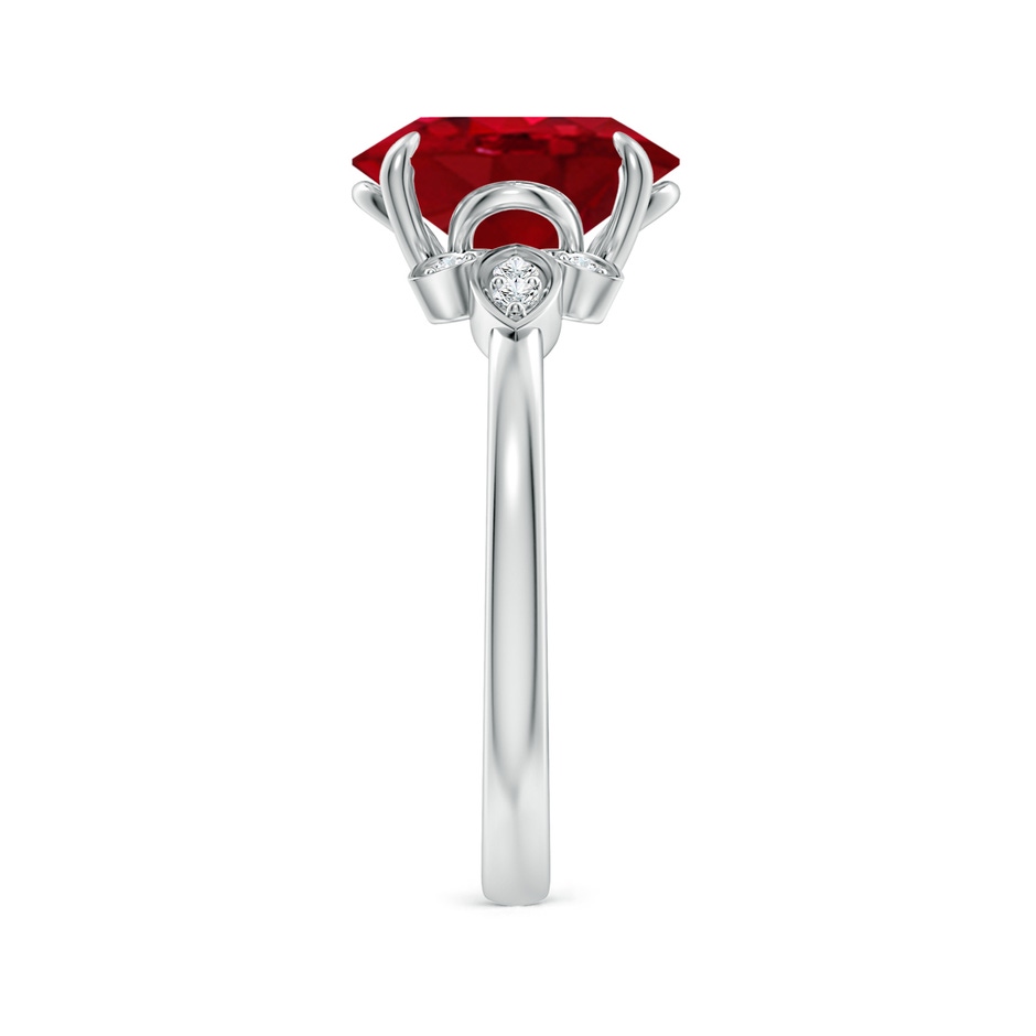 10x8mm AAA Nature-Inspired Oval Ruby Engagement Ring in P950 Platinum side 299