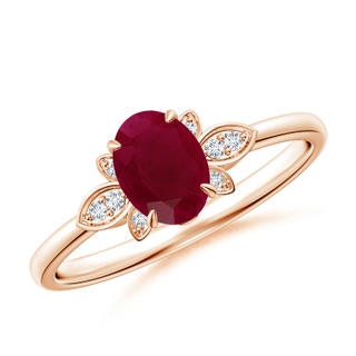 Oval A Ruby