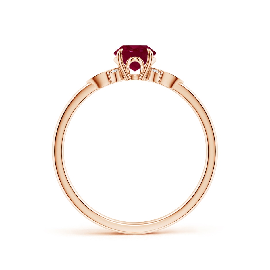 7x5mm A Nature-Inspired Oval Ruby Engagement Ring in Rose Gold side 199