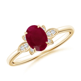 Oval A Ruby
