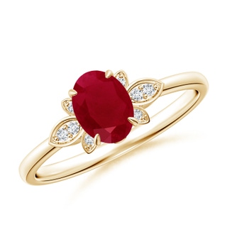 Oval AA Ruby