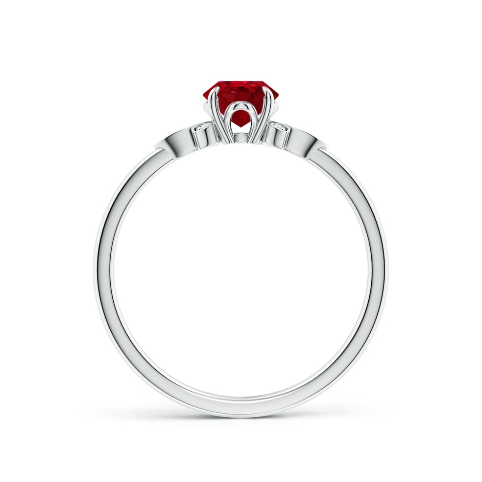 7x5mm AAA Nature-Inspired Oval Ruby Engagement Ring in P950 Platinum side 199