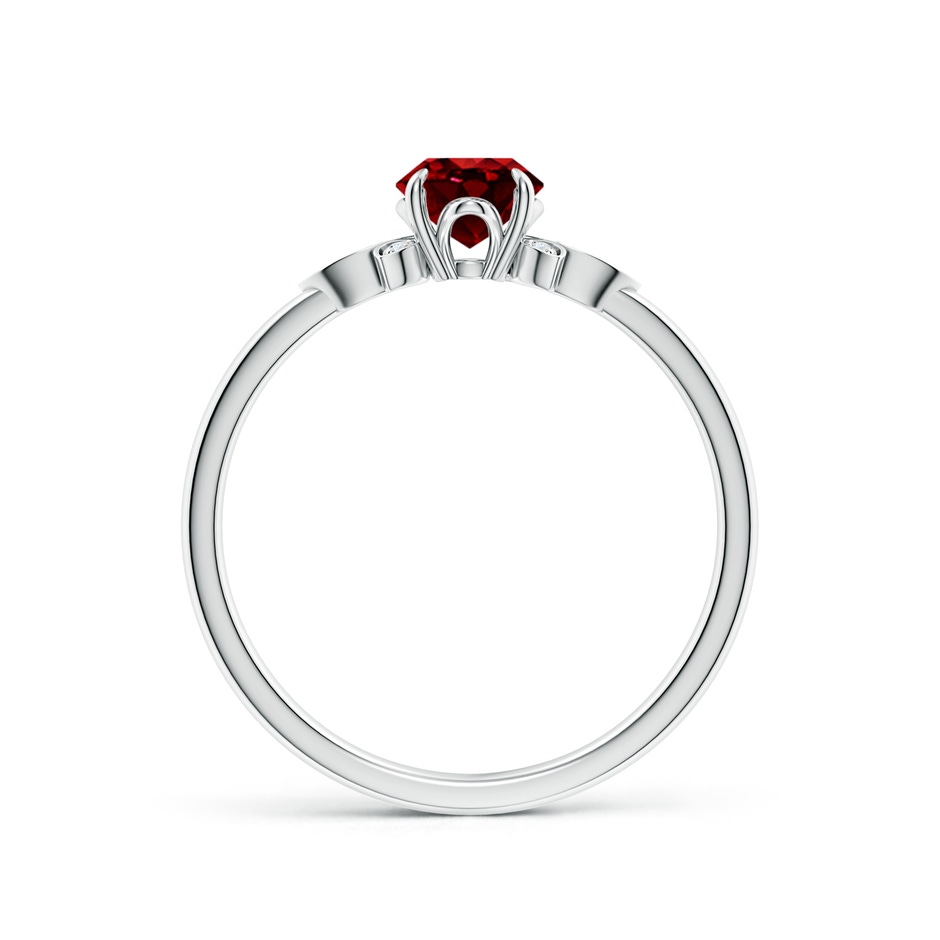 7x5mm AAAA Nature-Inspired Oval Ruby Engagement Ring in P950 Platinum side 199