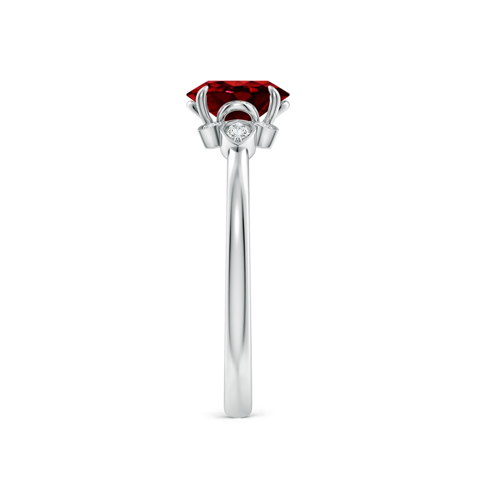 7x5mm AAAA Nature-Inspired Oval Ruby Engagement Ring in P950 Platinum side 299