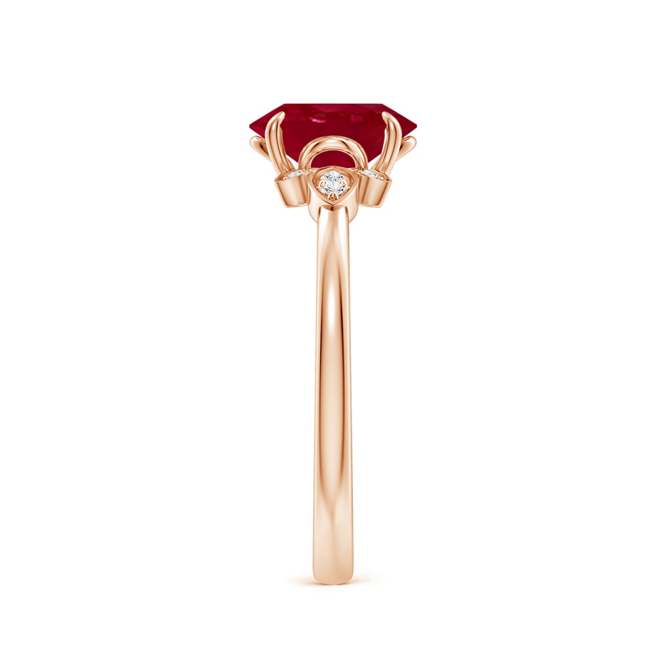 8x6mm AA Nature-Inspired Oval Ruby Engagement Ring in Rose Gold side 299