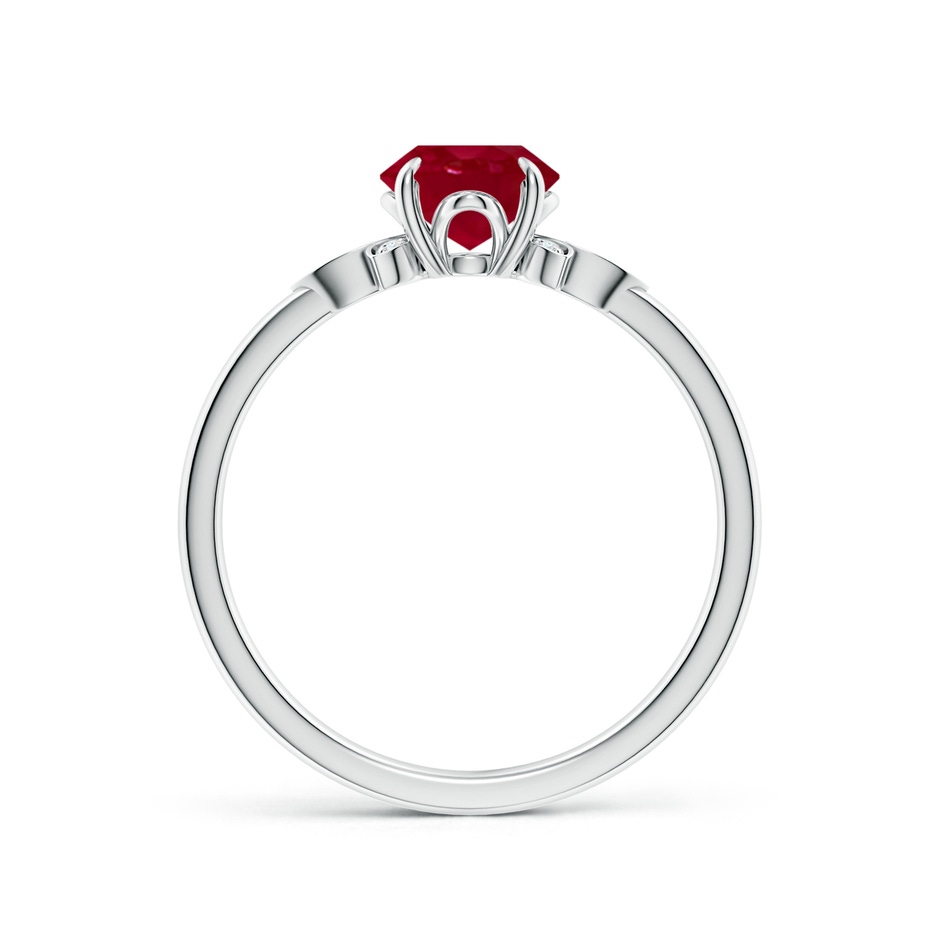 8x6mm AA Nature-Inspired Oval Ruby Engagement Ring in White Gold side 199