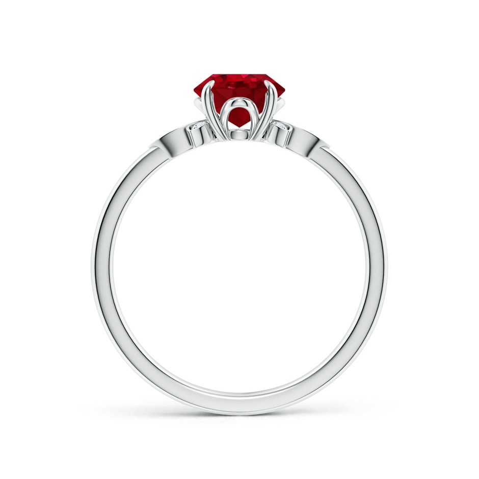 8x6mm AAA Nature-Inspired Oval Ruby Engagement Ring in P950 Platinum side 199