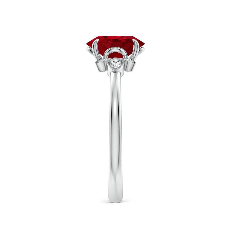 8x6mm AAA Nature-Inspired Oval Ruby Engagement Ring in P950 Platinum side 299