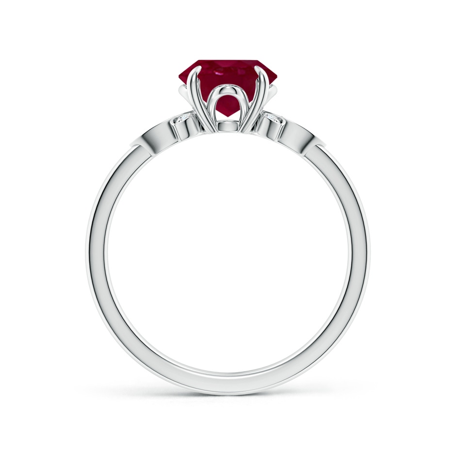 9x7mm A Nature-Inspired Oval Ruby Engagement Ring in P950 Platinum side 199