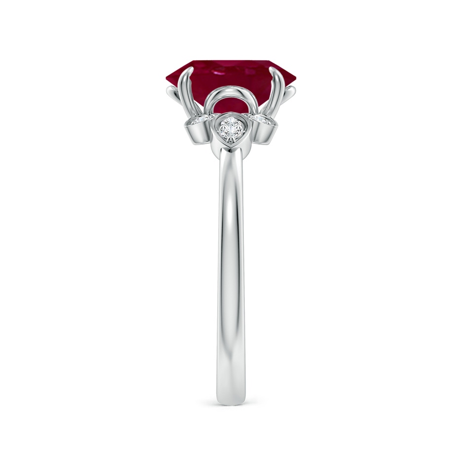 9x7mm A Nature-Inspired Oval Ruby Engagement Ring in White Gold side 299