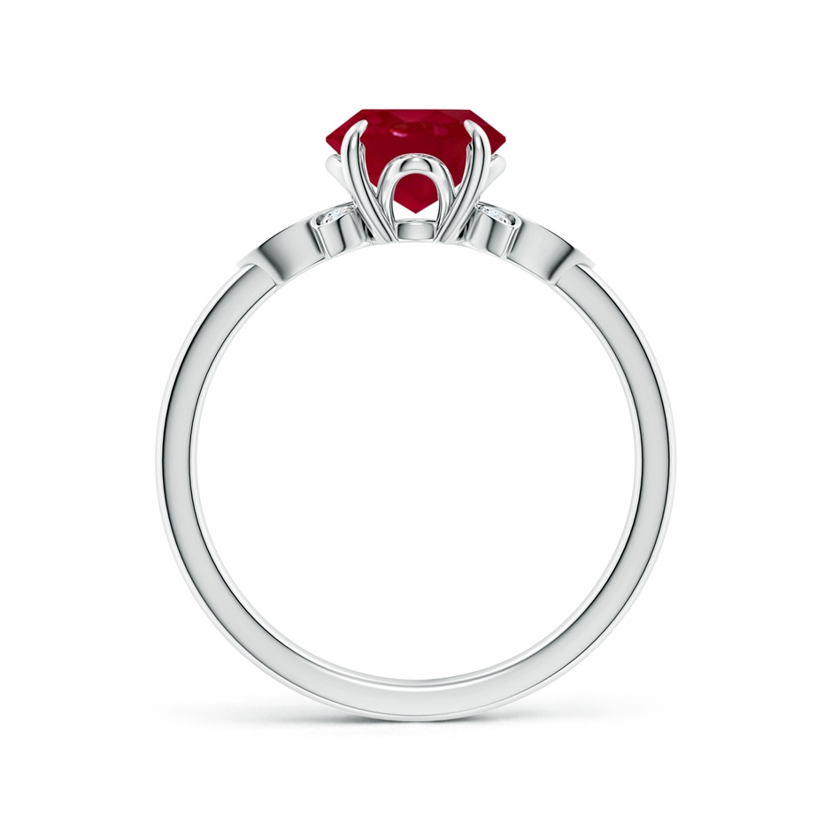 9x7mm AA Nature-Inspired Oval Ruby Engagement Ring in P950 Platinum side 199