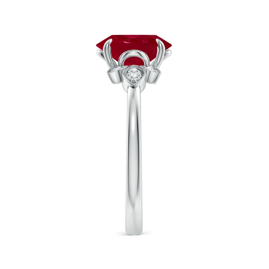 9x7mm AA Nature-Inspired Oval Ruby Engagement Ring in P950 Platinum side 299