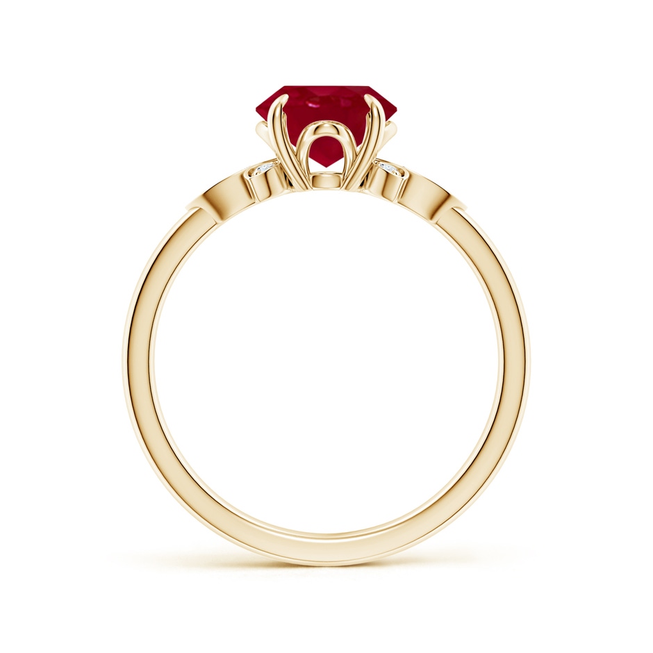 9x7mm AA Nature-Inspired Oval Ruby Engagement Ring in Yellow Gold side 199