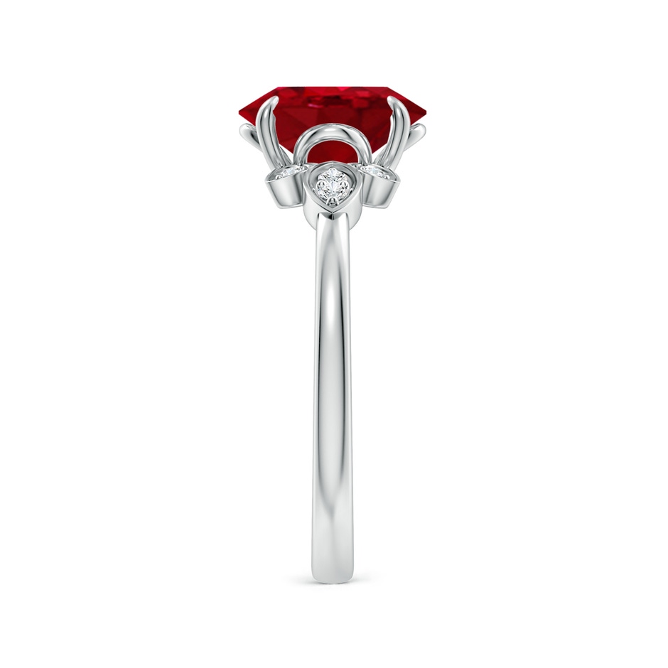 9x7mm AAA Nature-Inspired Oval Ruby Engagement Ring in P950 Platinum side 299