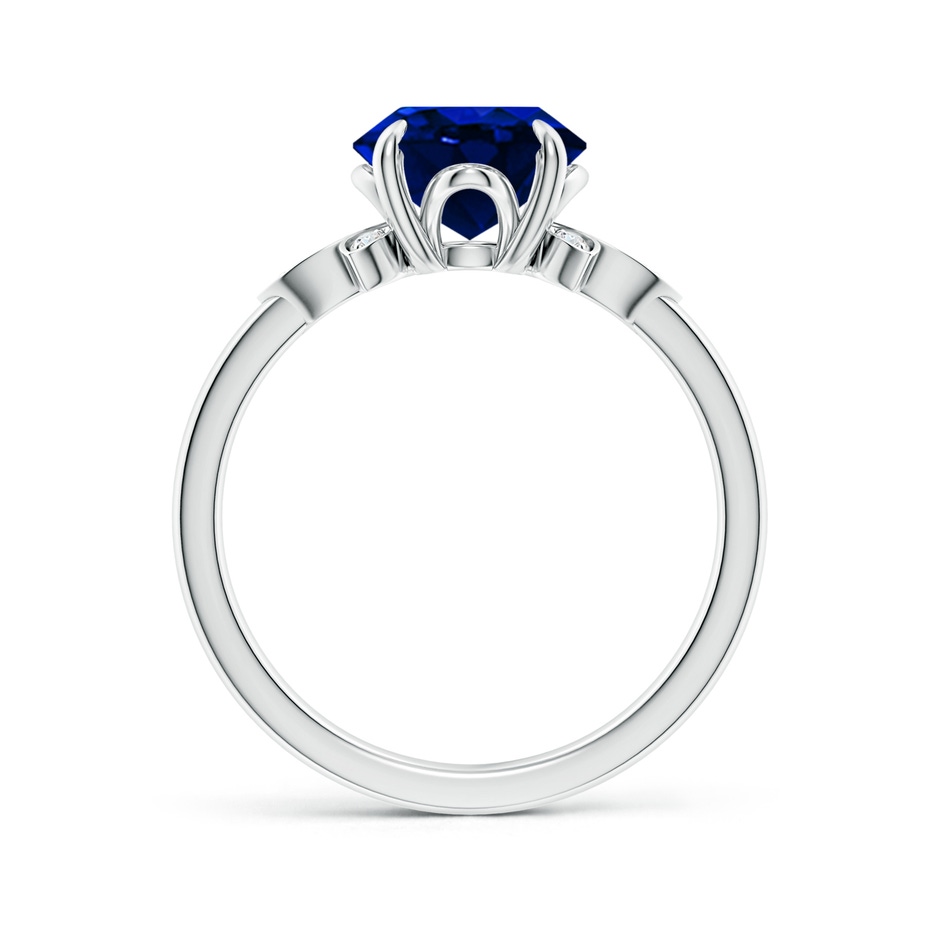 10x8mm Lab-Grown Nature-Inspired Oval Blue Sapphire Engagement Ring in 18K White Gold side 199