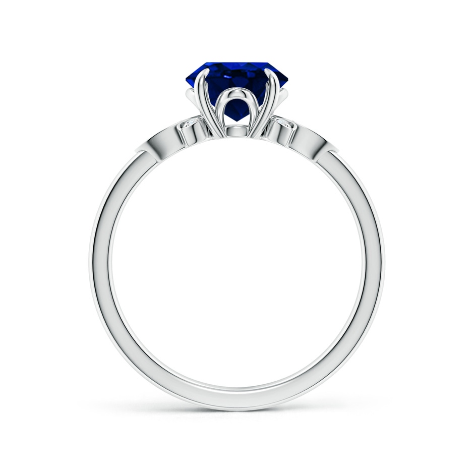 9x7mm Lab-Grown Nature-Inspired Oval Blue Sapphire Engagement Ring in White Gold side 199