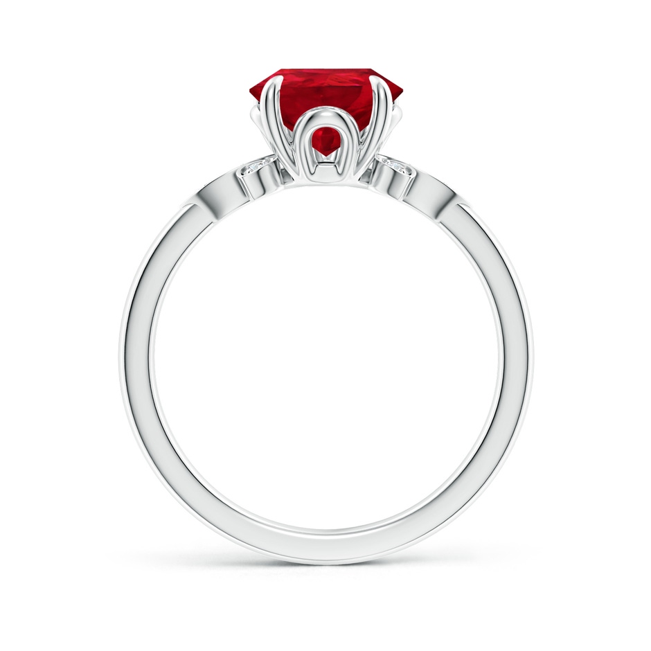 10x8mm AAA Nature-Inspired Pear-Shaped Ruby Engagement Ring in P950 Platinum side 199