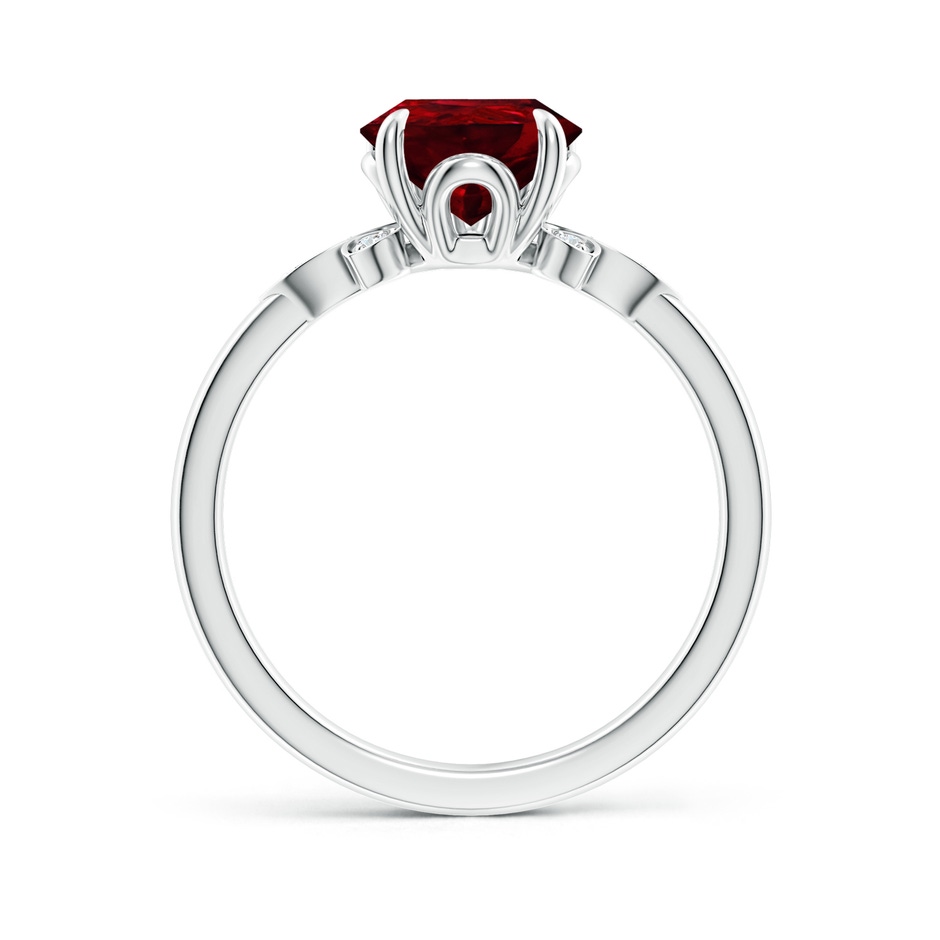 10x8mm AAAA Nature-Inspired Pear-Shaped Ruby Engagement Ring in P950 Platinum side 199