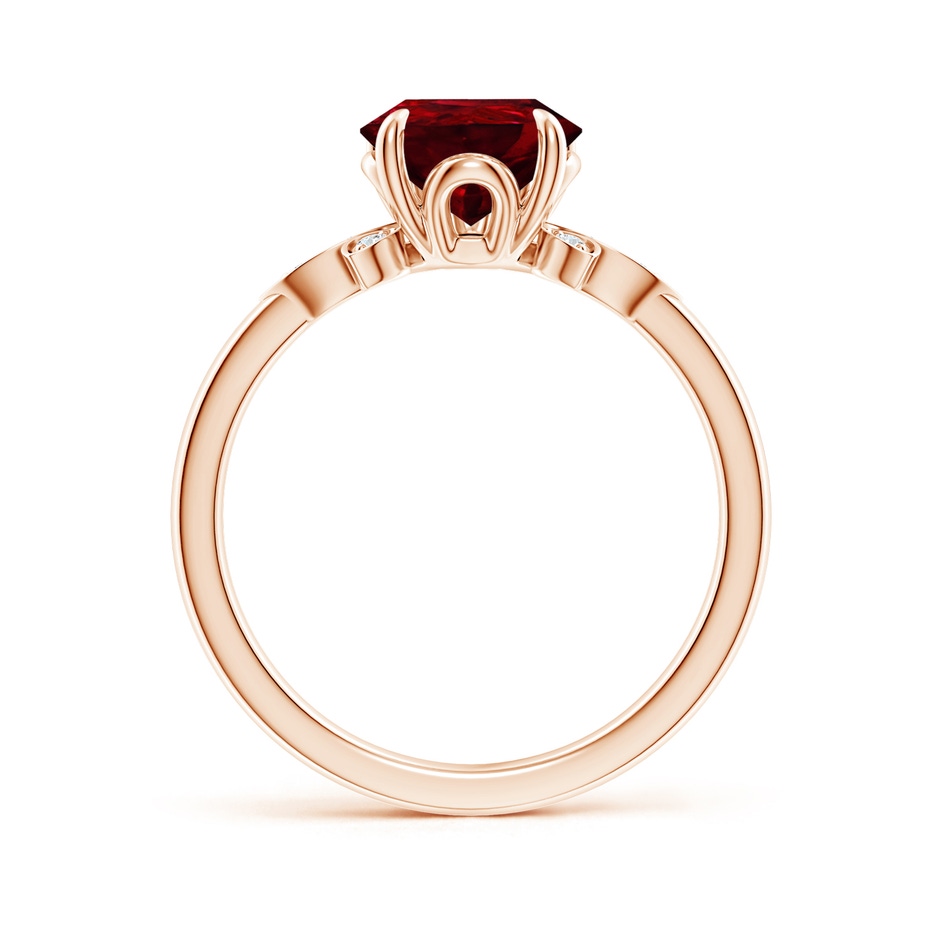10x8mm AAAA Nature-Inspired Pear-Shaped Ruby Engagement Ring in Rose Gold side 199