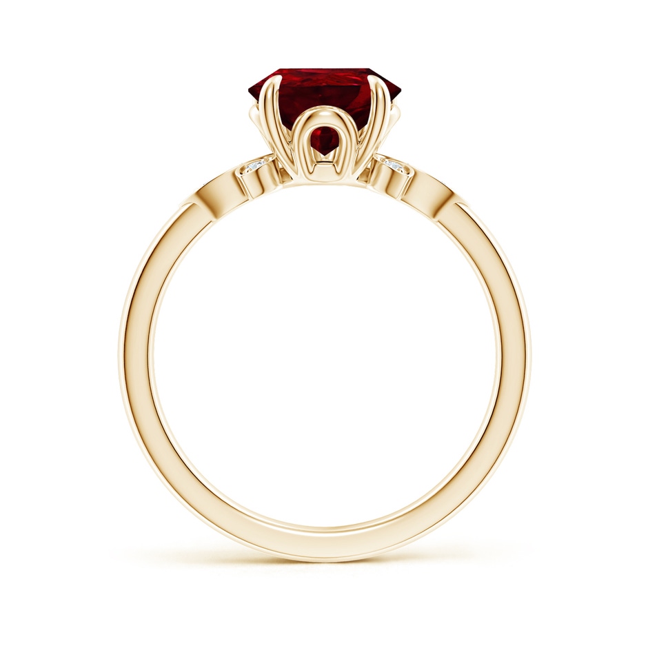 10x8mm AAAA Nature-Inspired Pear-Shaped Ruby Engagement Ring in Yellow Gold side 199